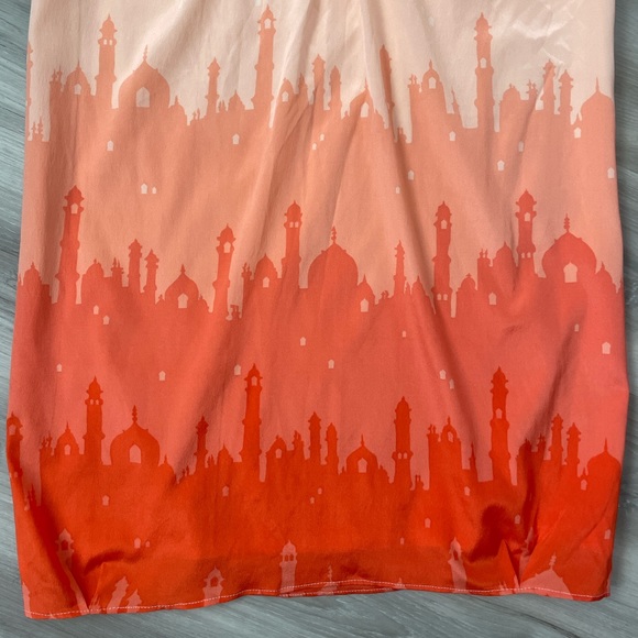 Mara Hoffman Moroccan Cityscape Ombre Sleeveless Silk Blouse Top Small - Picture 6 of 9